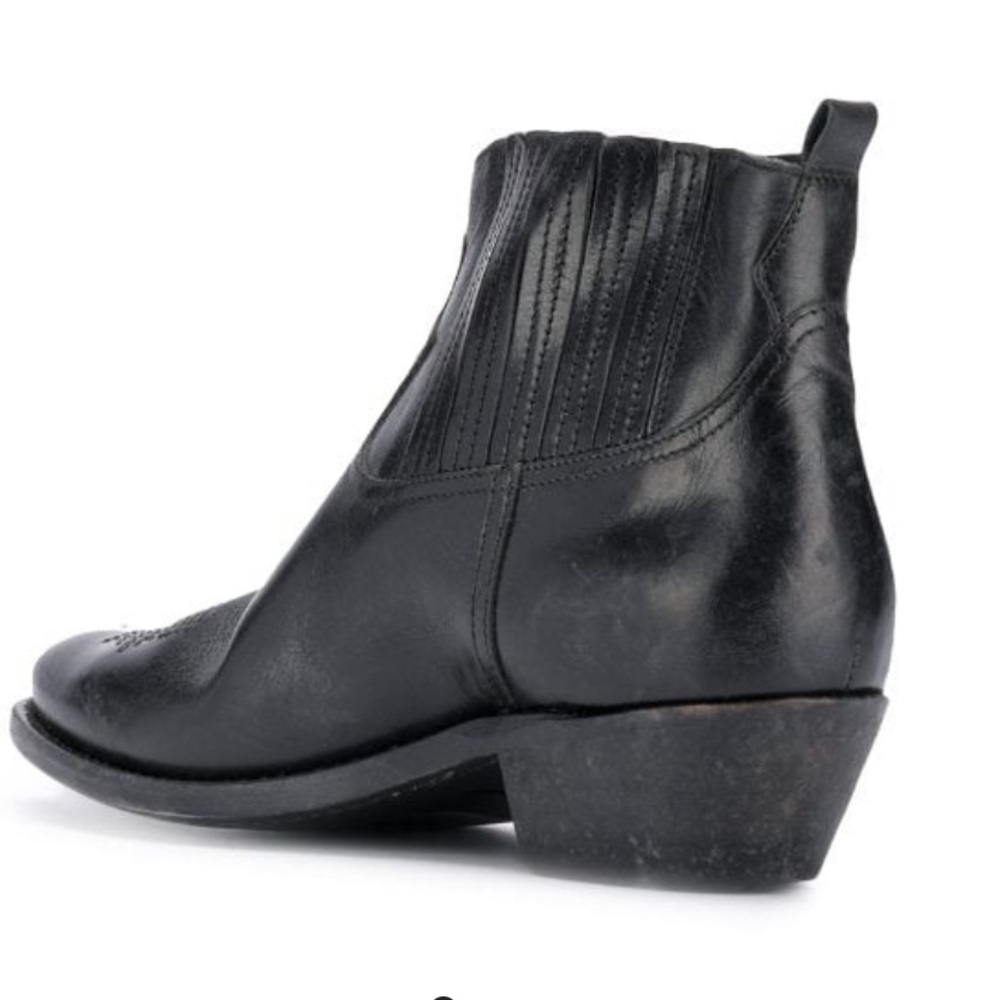 Golden Goose Black Leather Ankle Booties - Picture 2 of 8